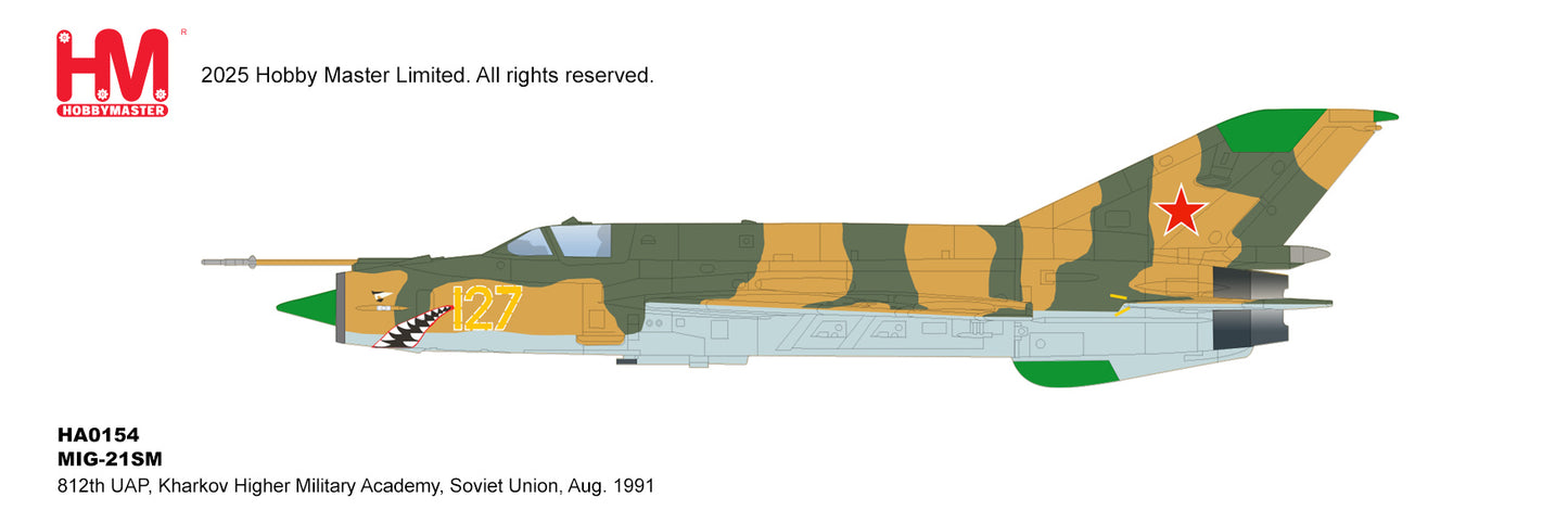 1/72 MIG-21SM 812th UAP Kharkov Higher Military Academy Soviet Union Aug. 1991