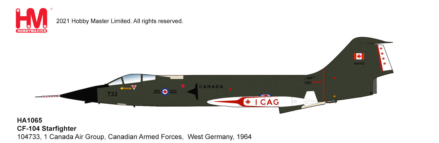 1/72 CF-104 Starfighter 104733 1 Canada Air Group Canadian Armed Forces West Germany 1976