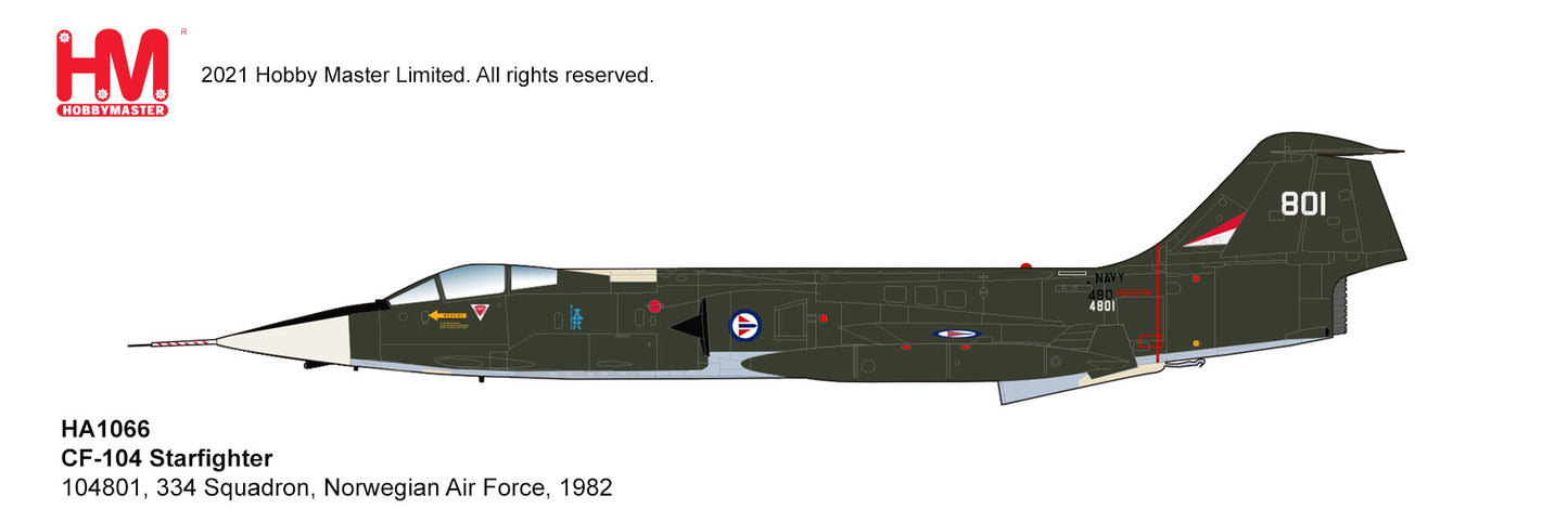 1/72 CF-104 Starfighter 104801 334 Squadron Norwegian Air Force 1982