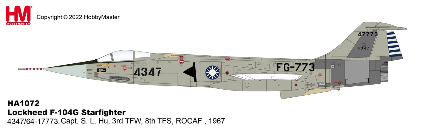 1/72 F-104G Starfighter 4347 Capt. S. L. Hu 3rd TFW 8th TFS ROCAF 1967