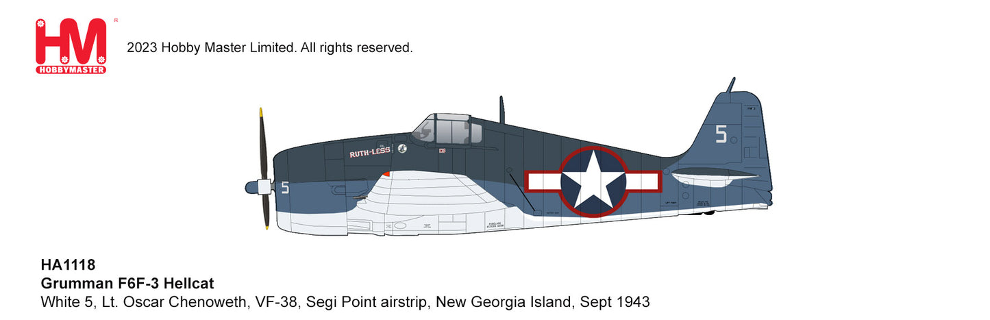 1/72 F6F-3 Hellcat White 5 Lt. Oscar Chenoweth VF-38 Segi Point airstrip New Georgia Island Sept 1943