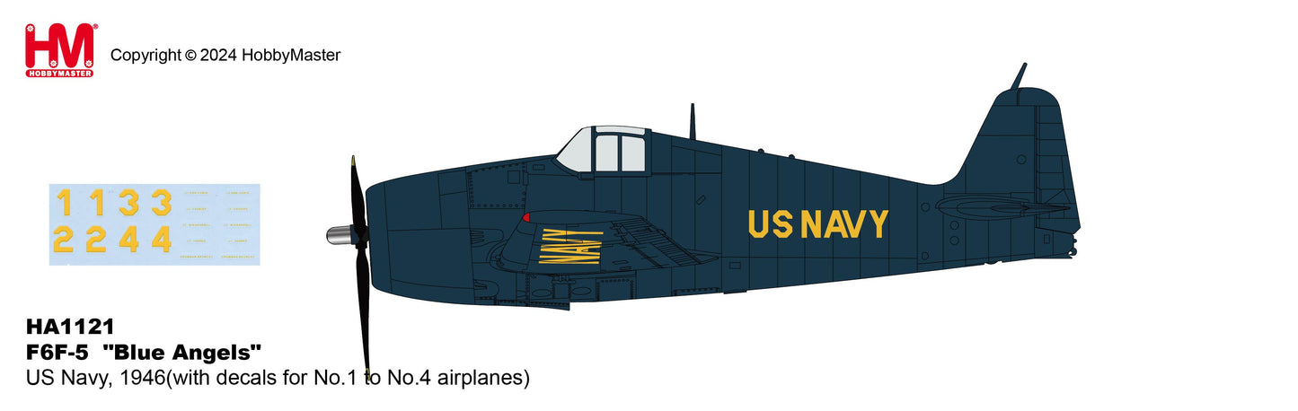 1/72 F6F-5 "Blue Angels" US Navy 1946 (with Decals for No.1 to No.4 Airplanes)