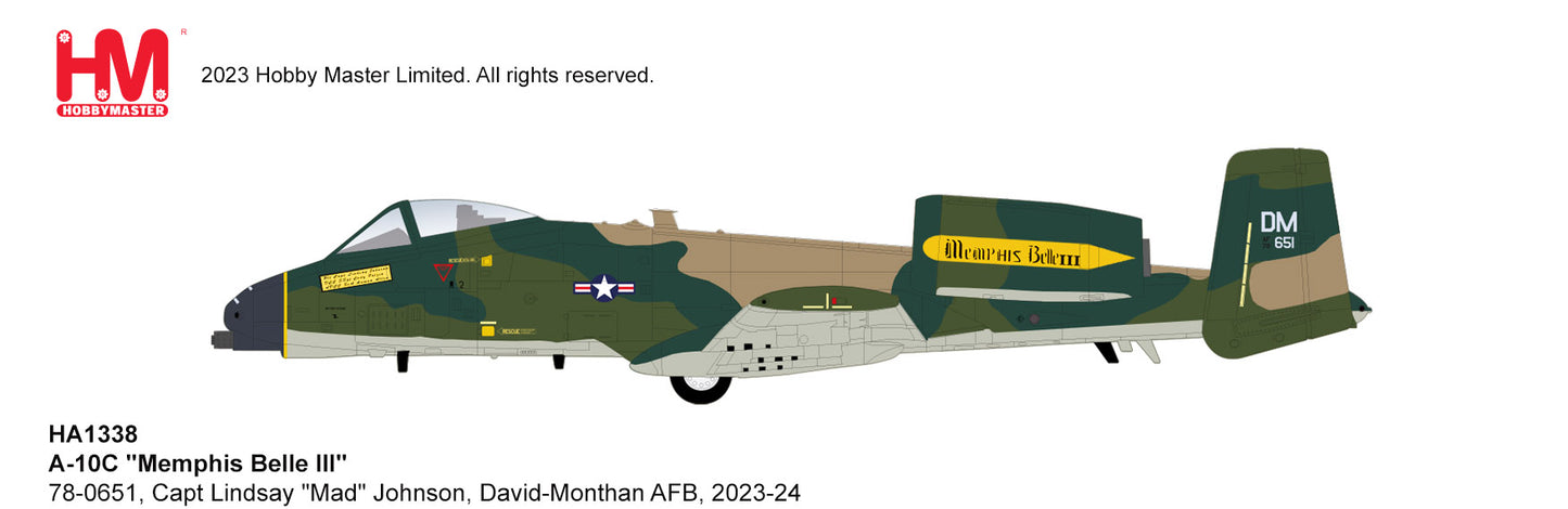 1/72 A-10C "Memphis Belle III" 78-0651 Capt Lindsay "Mad" Johnson David-Monthan AFB 2023-24