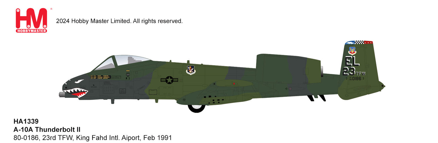 1/72 A-10A Thunderbolt II 80-0186 23rd TFW King Fahd Intl. Aiport Feb 1991