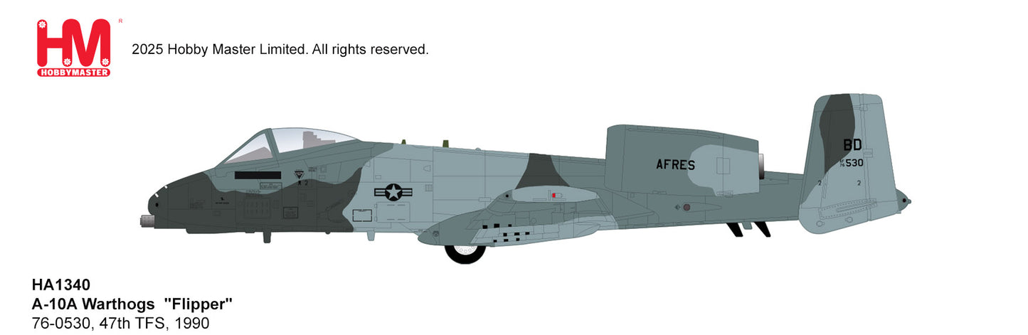 1/72A-10A "Flipper" AF76-0530 47th TFS 1990 (with 12 x Mk.82 2 x GBU-10 6 x AGM-65 2 x AIM-9)
