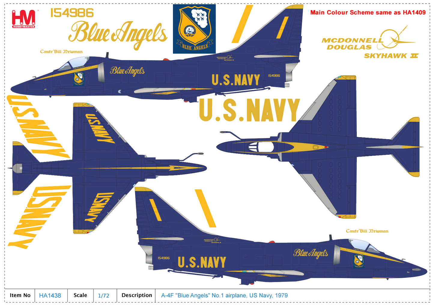 1/72 A-4F "Blue Angels" No.1 airplane US Navy 1979 Season