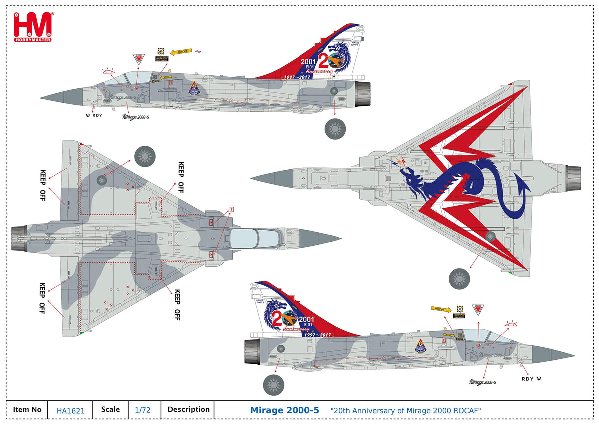 1/72 Mirage 2000-5 "20th Anniversary of Mirage 2000 ROCAF"