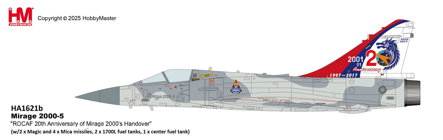 1/72 Mirage 2000-5 "20th Anniversary of Mirage 2000 ROCAF" (with 2x Magic, 4 x Mica Missiles, 2 x 1700L Fuel Tanks, 1 x center Fuel Tank)