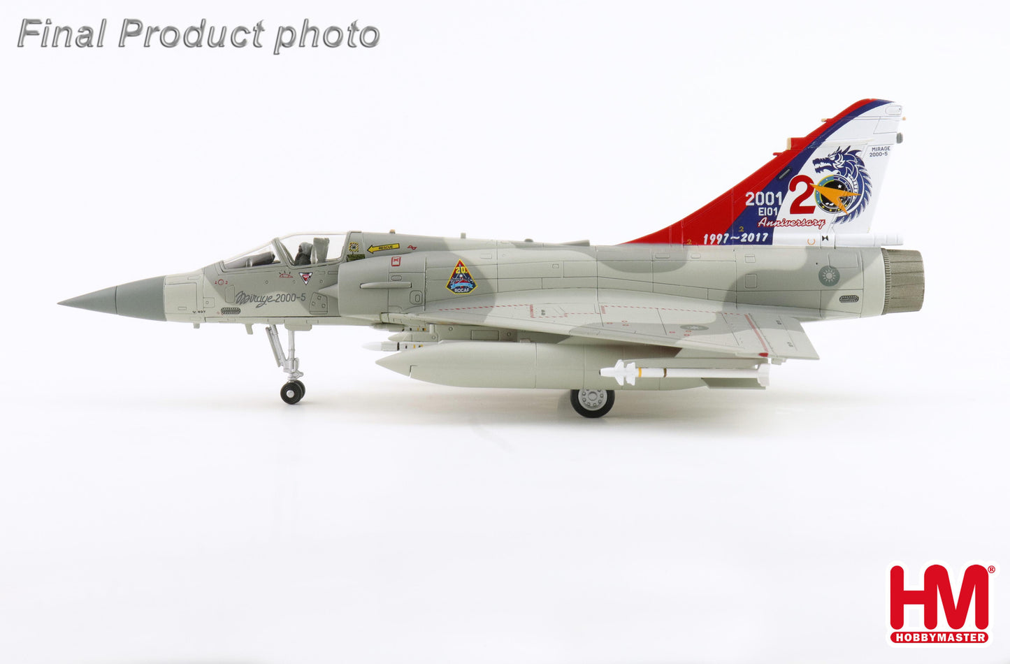 1/72 Mirage 2000-5 "20th Anniversary of Mirage 2000 ROCAF" (with 2x Magic, 4 x Mica Missiles, 2 x 1700L Fuel Tanks, 1 x center Fuel Tank)