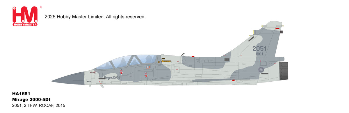 1/72 Mirage 2000-5DI 2051/DI01, 2nd TFW, ROCAF, 2014