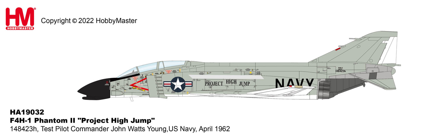 1/72 F-4H-1 Phantom II US Navy, "Project High Jump" 148423h, Test Pilot Commander John Watts Young, April 1962