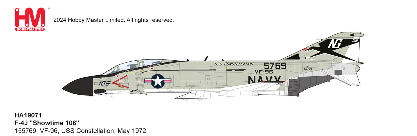 1/72 F-4J "Showtime 106" 155769 VF-96 USS Constellation May 1972