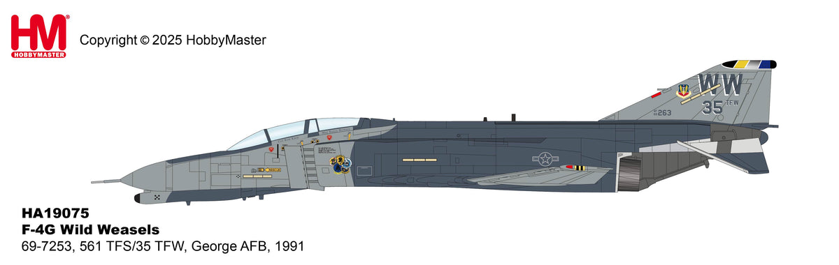 1/72 F-4G Wild Weasels 69-7253 561 TFS/35 TFW George AFB 1991