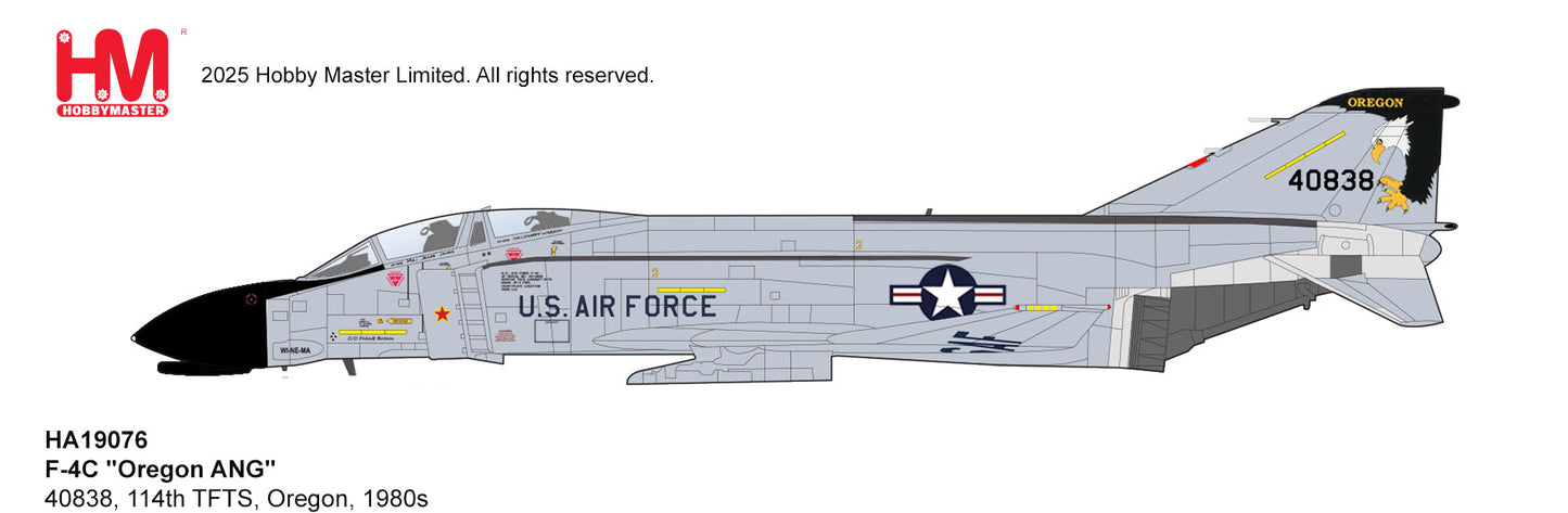 1/72 F-4C "Oregon ANG" 40838 114th TFTS Oregon 1980s
