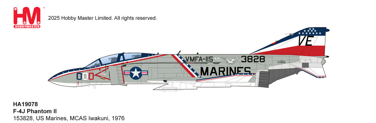 1/72 F-4J Phantom II 153828 US Marines MCAS Iwakuni 1976