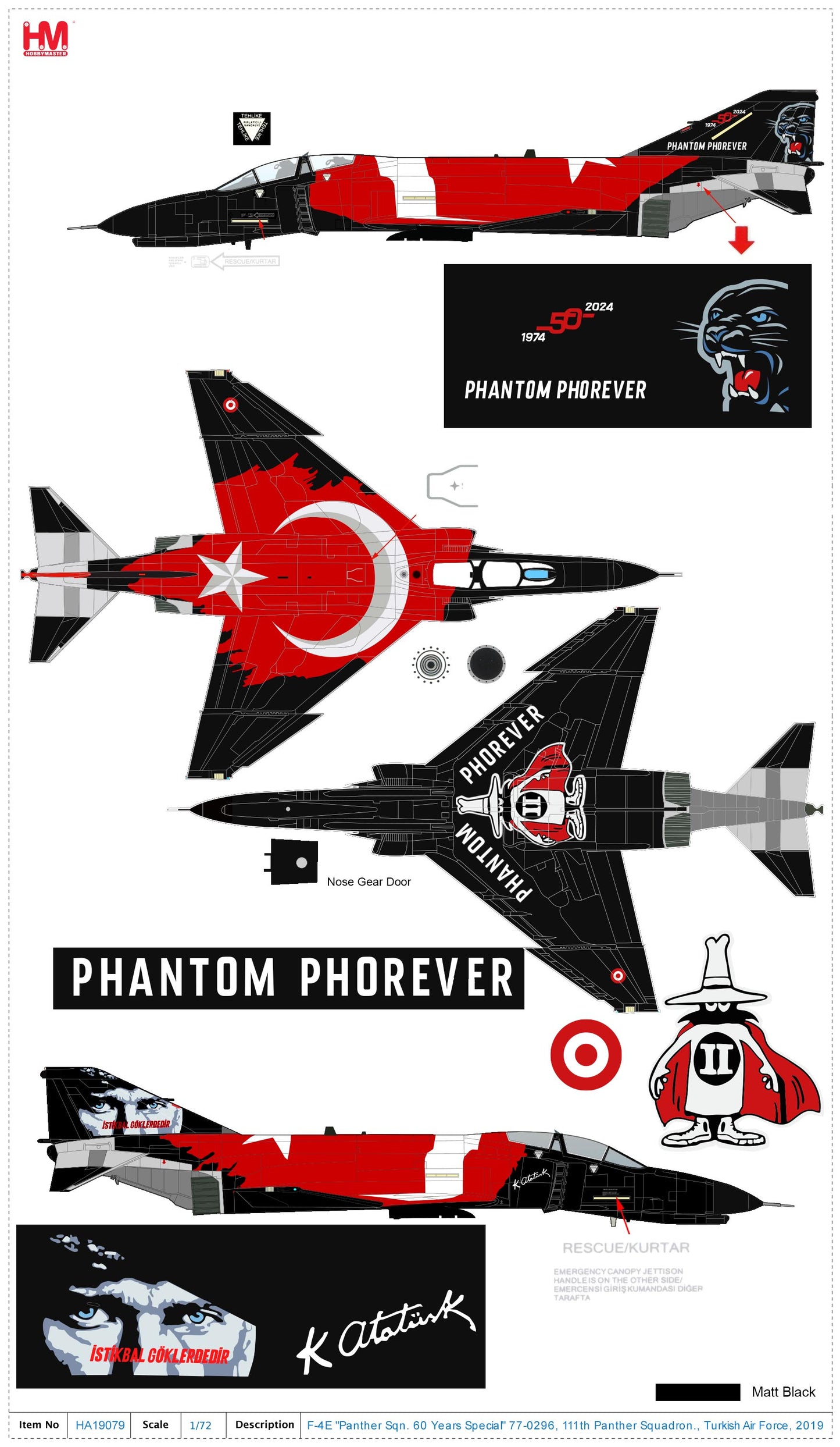 1/72 F-4E "50th Years of Turkish AF" 77-0303 Turkish Air Force Nov 2024