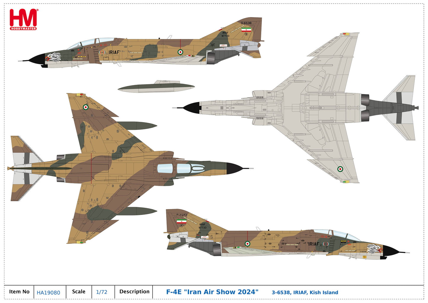 1/72 F-4E "Iran Air Show 2024" 3-6538 IRIAF Kish Island