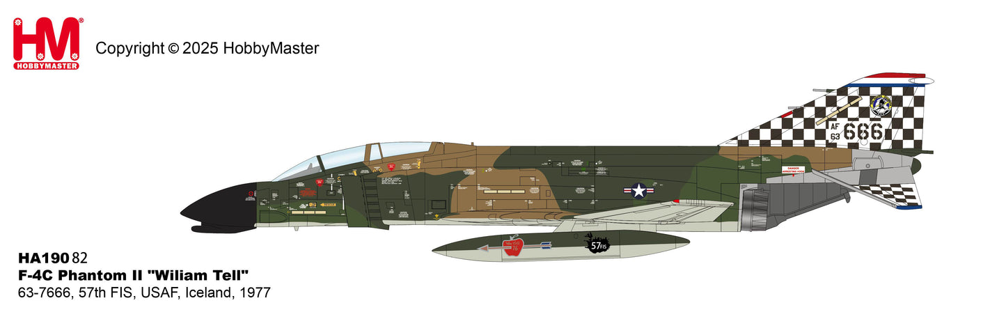 1/72 F-4C Phantom II "Wiliam Tell" 63-7666 57th FIS USAF Iceland 1977