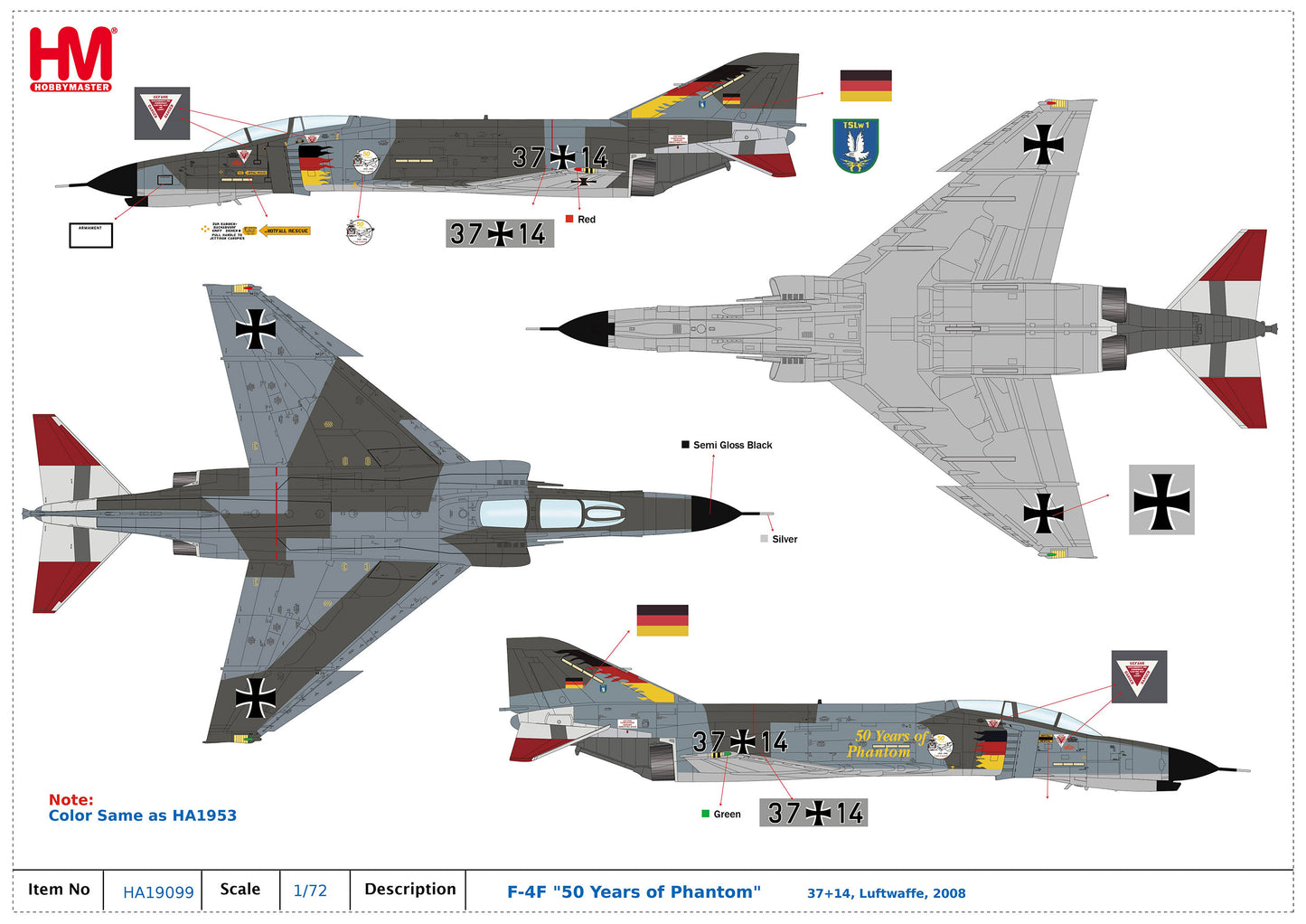 1/72 F-4F "50 Years of Phantom" 37+14 Luftwaffe 2008