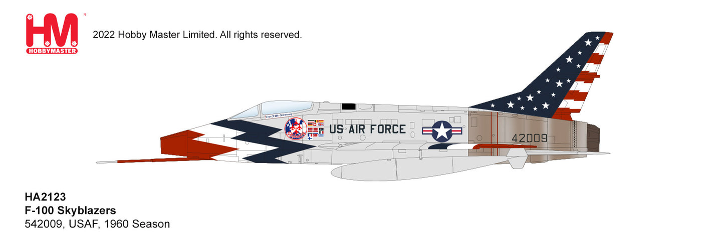 1/72 F-100 Skyblazers USAF 1960 Season (with Decals for 6 Airplanes)