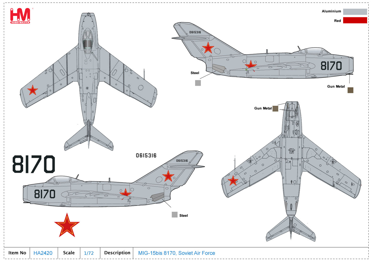1/72 MIG-15bis 8170 Soviet Air Force