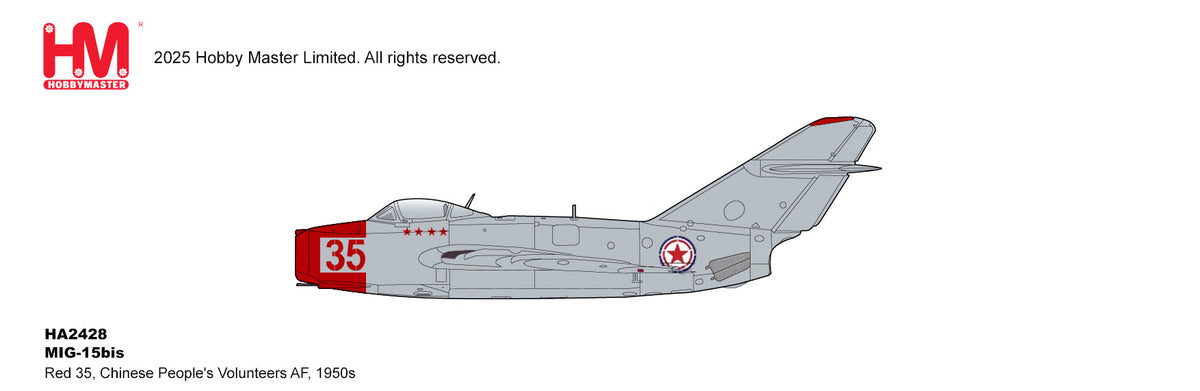 1/72 MIG-15bis Red 35 Chinese People's Volunteers AF 1950s