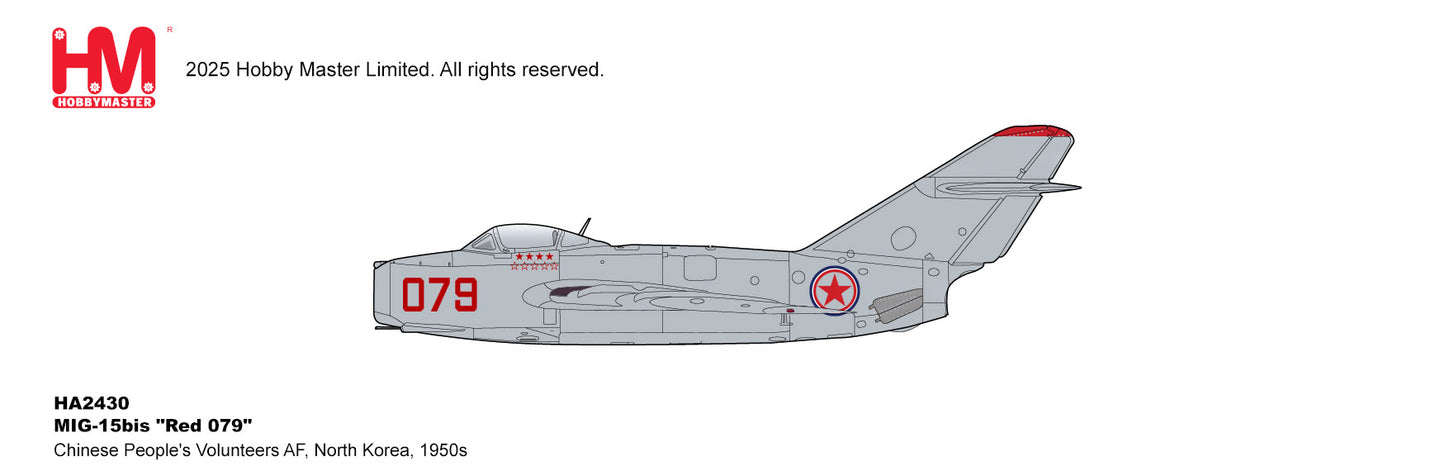 1/72 MIG-15bis "Red 079" Chinese People's Volunteers AF North Korea 1950s