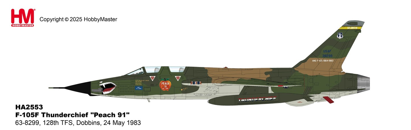1/72 F-105F Thunderchief "Peach 91" 63-8299 128th TFS Dobbins 24 May 1983