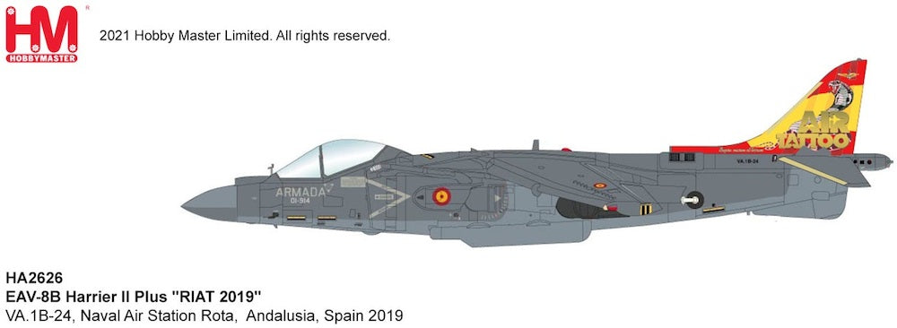 1/72 EAV-8B Harrier II AV-8B Plus Spanish Naval Air Arms "RIAT 2019" VA.1B-24 Naval Air Station Rota Andalusia Spain 2019
