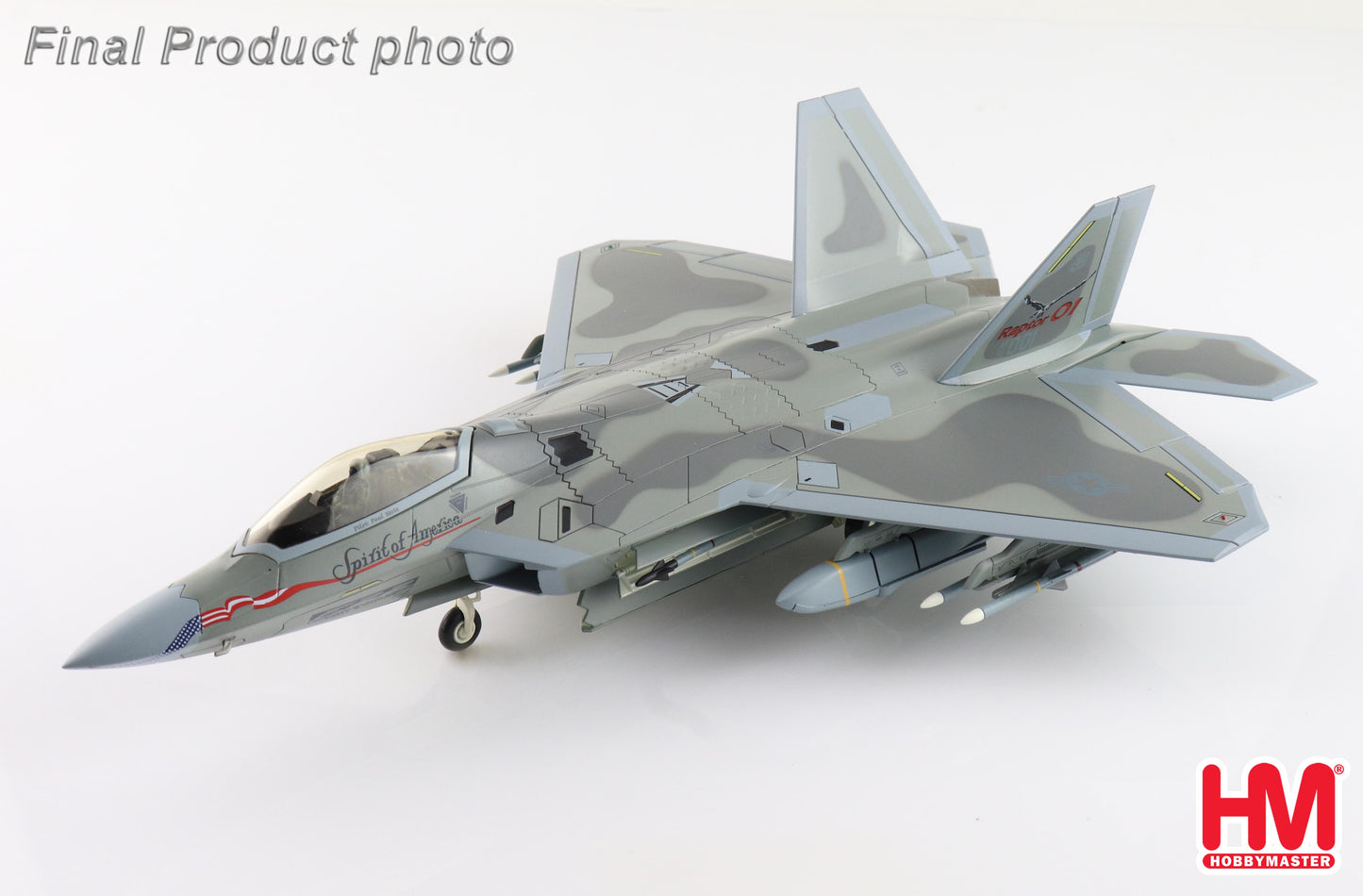 1/72Â F-22 Raptor "Spirit of America" (Underwing Weapons: 2 x AGM-158 8 x AIM-120 2 x Fuel Tanks)