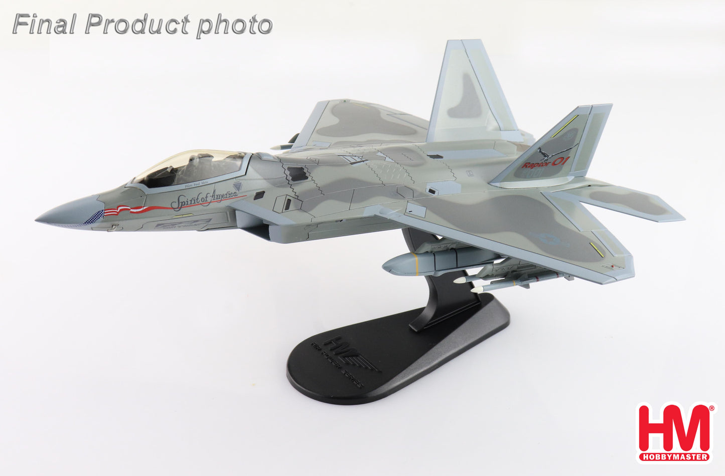 1/72Â F-22 Raptor "Spirit of America" (Underwing Weapons: 2 x AGM-158 8 x AIM-120 2 x Fuel Tanks)