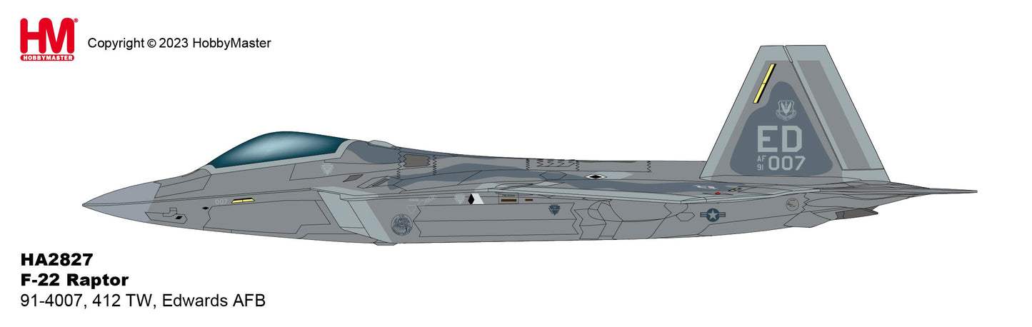 1/72 F-22 Raptor 91-4007 412 TW Edwards AFB
