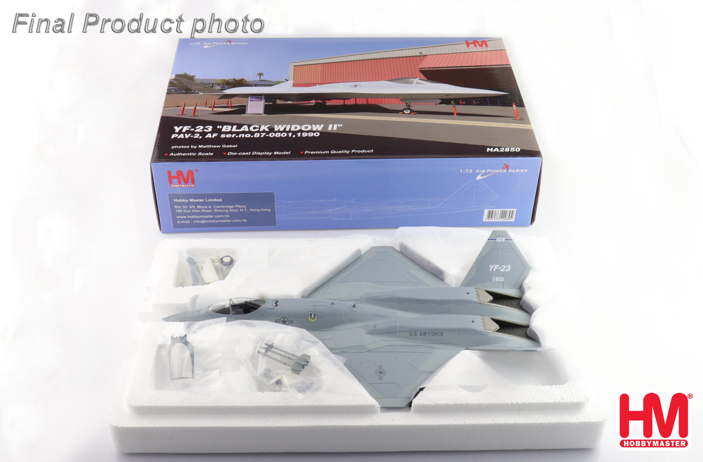 1/72 YF-23 "Gray Ghost" PAV-2 AF Ser.No.87-08011990 (with 3 xAIM-1202 xAIM-9)
