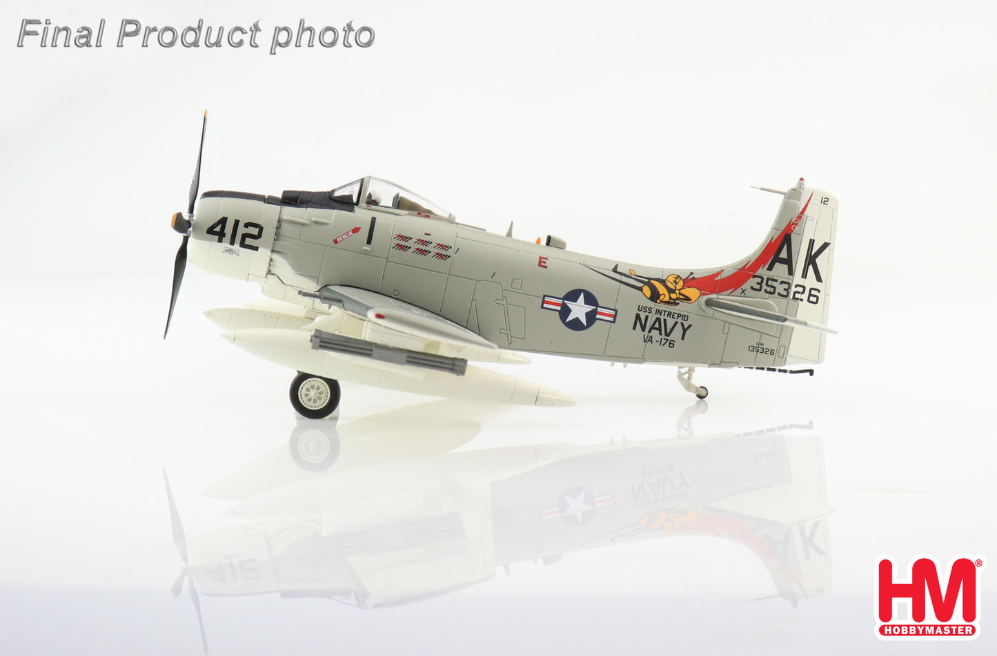1/72 A-1H Skyraider 412 VA-176 USS Intrepid 1966