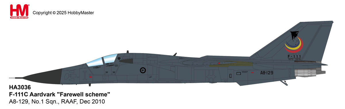 1/72 F-111C Aardvark "Farewell scheme" A8-129 No.1 Sqn. RAAF Dec 2010