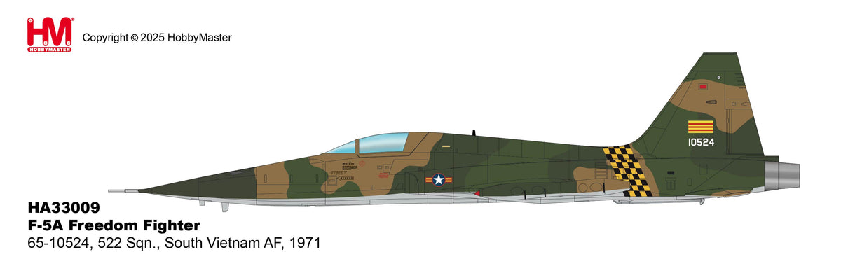 1/72 F-5A Freedom Fighter 65-10524 522 Sqn. South Vietnam AF 1971