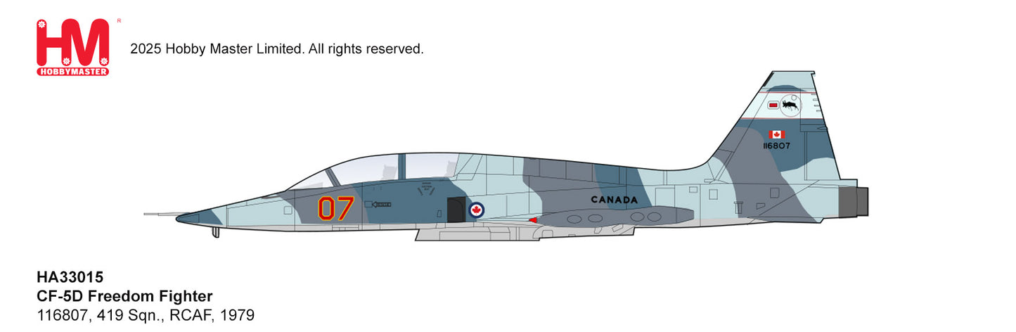 1/72 CF-5D Freedom Fighter 116807 419 Sqn. RCAF ca.1979