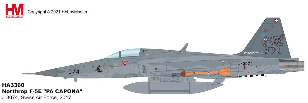 1/72 F-5E Tiger II Swiss Air Force J-3074 Pa Capona 2017
