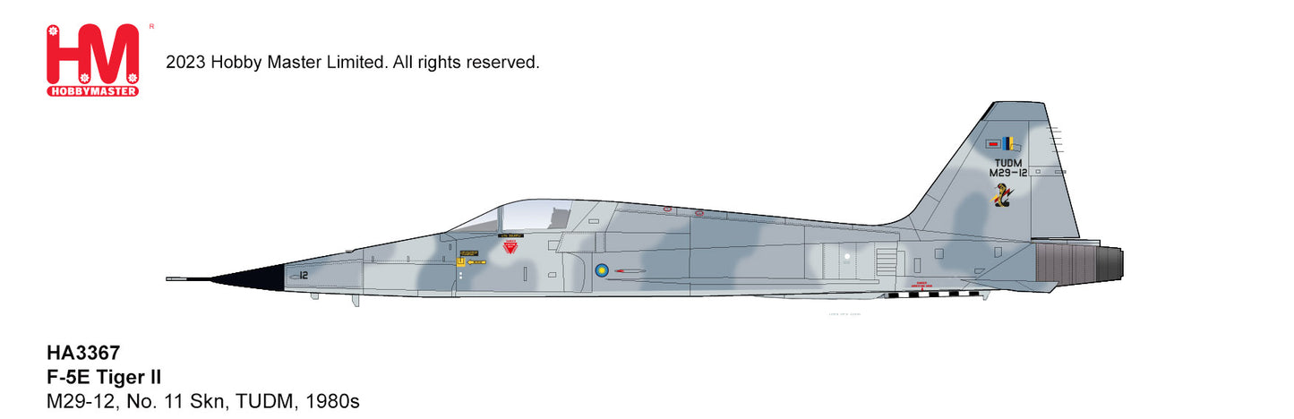 1/72 F-5E Tiger II M29-12 No. 11 Skn TUDM 1980s