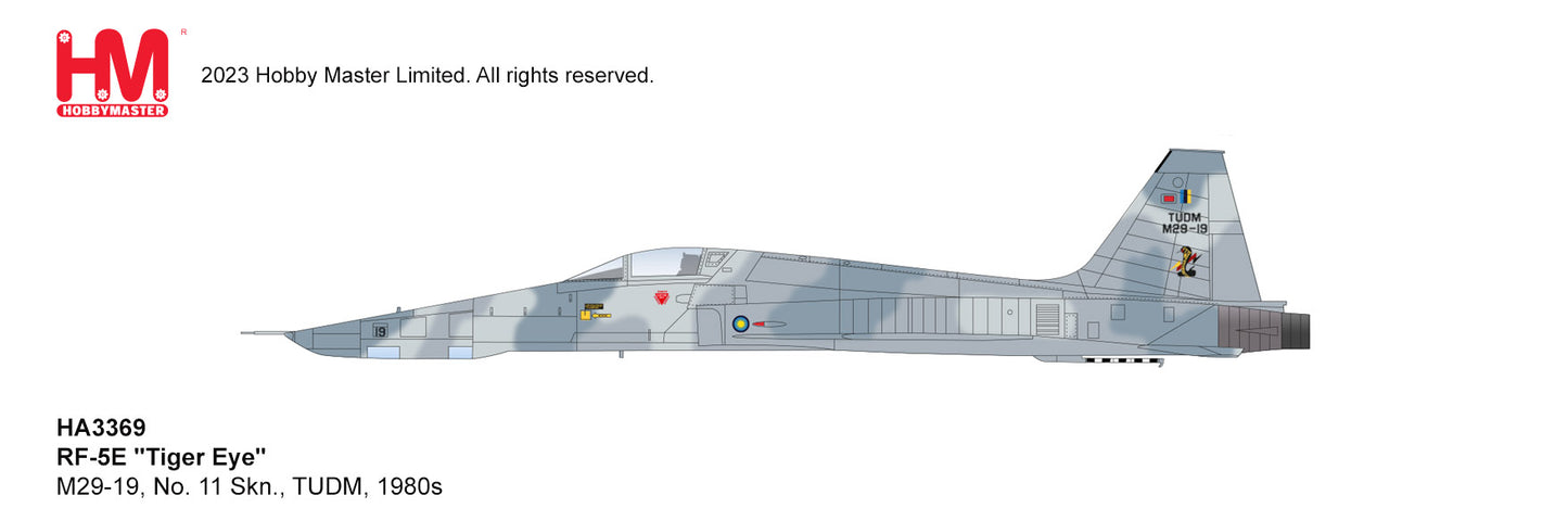 1/72 RF-5E "Tiger Eye" M29-19 No. 11 Skn. TUDM 1980s