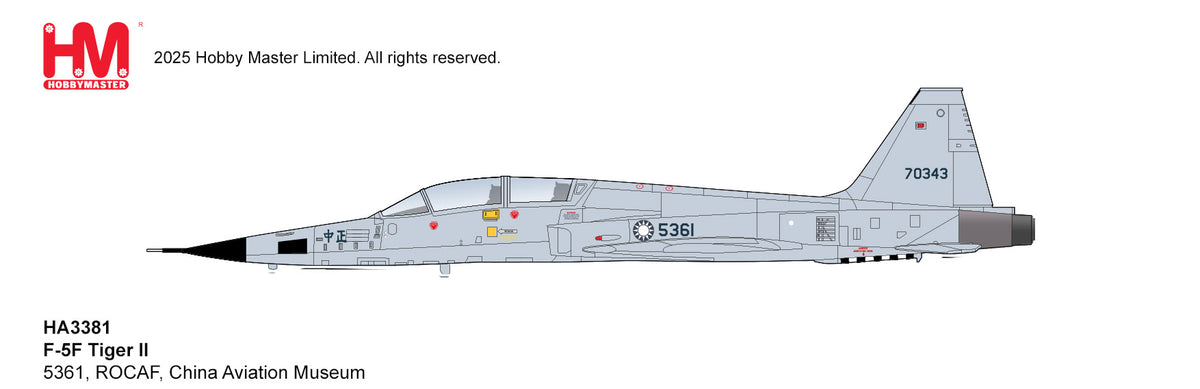 1/72 F-5F Tiger II 5361 ROCAF China Aviation Museum