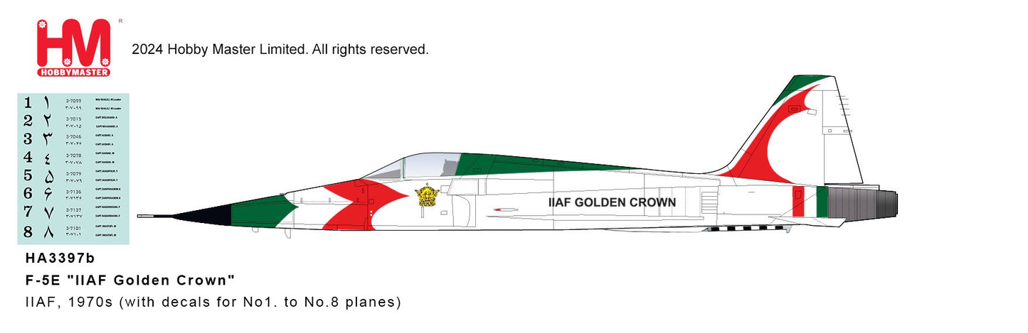 1/72 F-5E "IIAF Golden Crown" IIAF 1970s (with Decals for No1. to No.8 Planes)