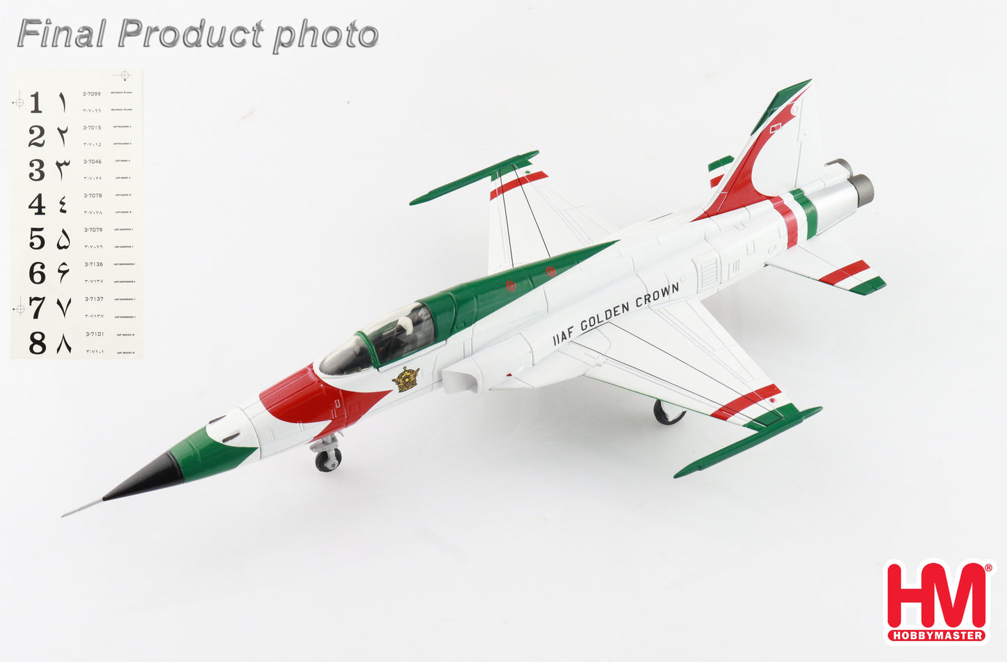 1/72 F-5E "IIAF Golden Crown" IIAF 1970s (with Decals for No1. to No.8 Planes)
