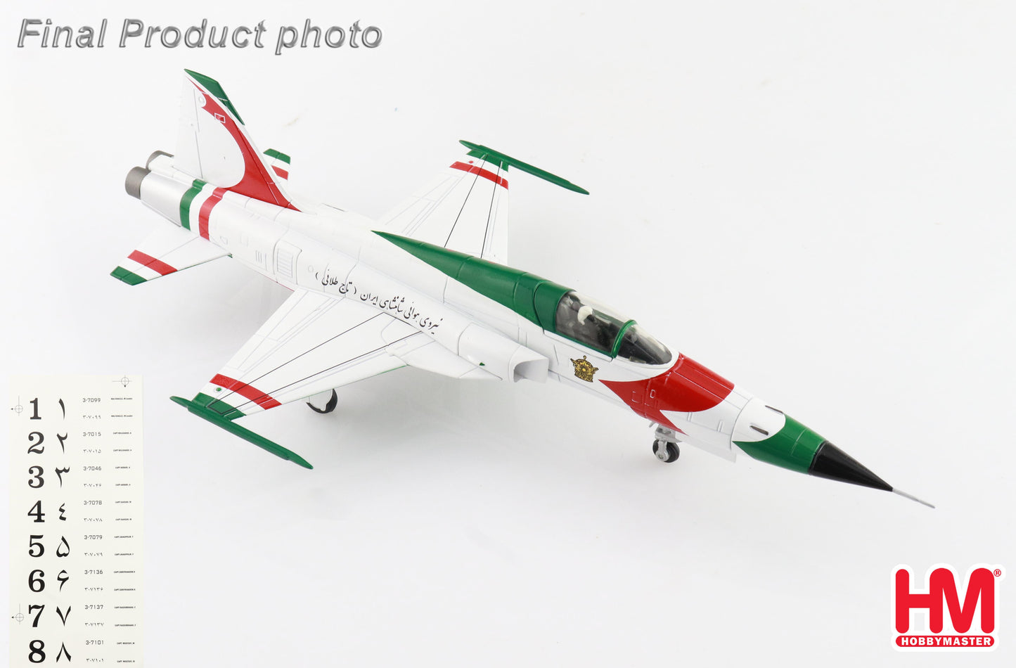 1/72 F-5E "IIAF Golden Crown" IIAF 1970s (with Decals for No1. to No.8 Planes)