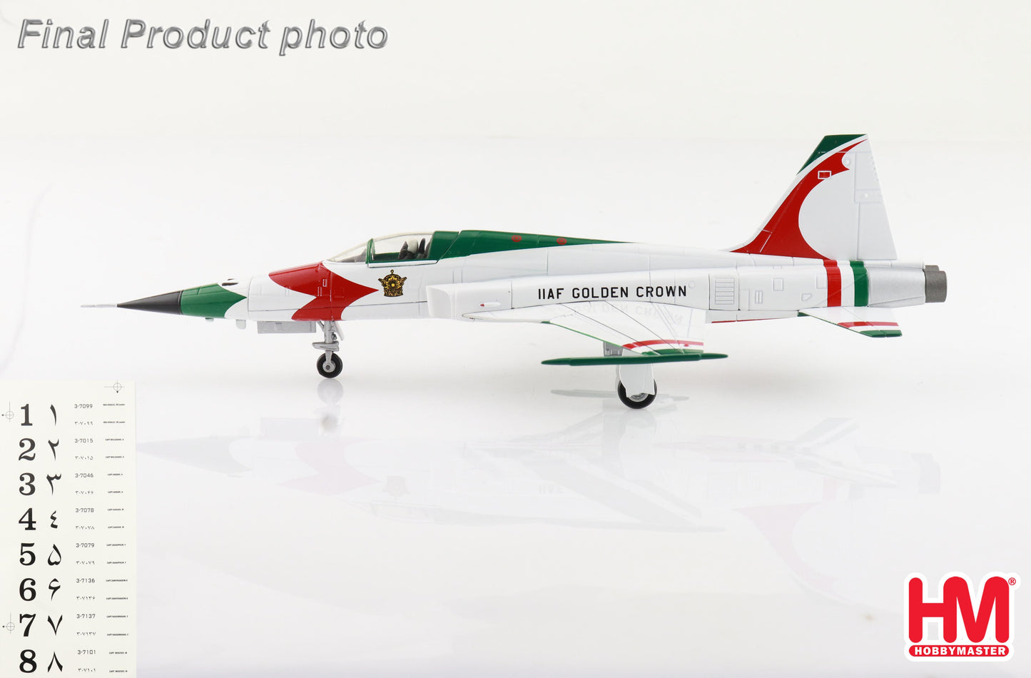 1/72 F-5E "IIAF Golden Crown" IIAF 1970s (with Decals for No1. to No.8 Planes)