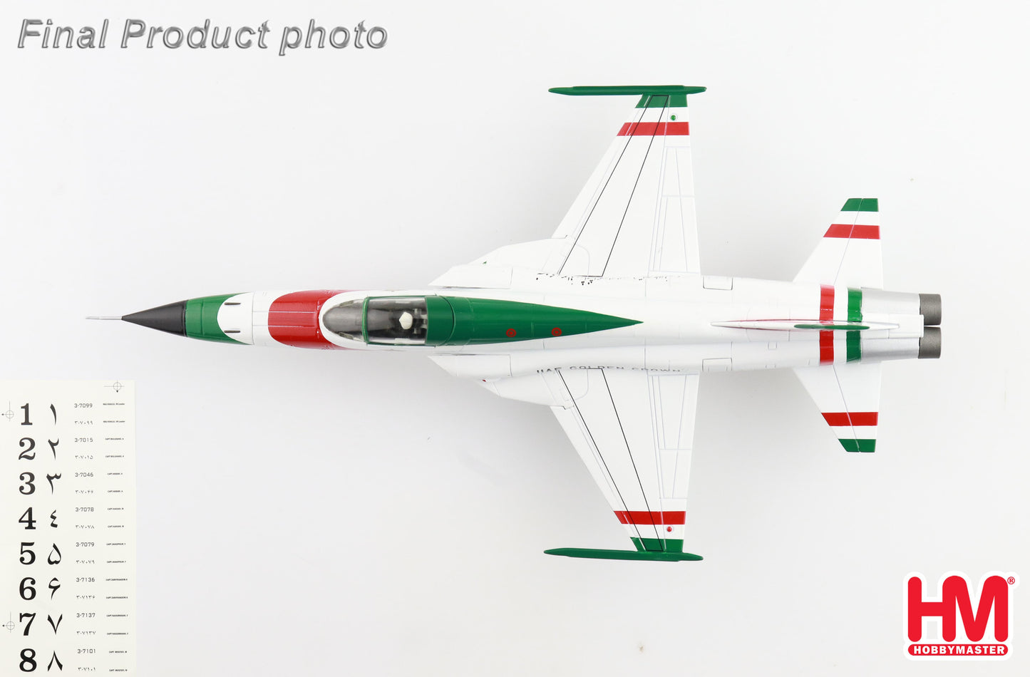 1/72 F-5E "IIAF Golden Crown" IIAF 1970s (with Decals for No1. to No.8 Planes)