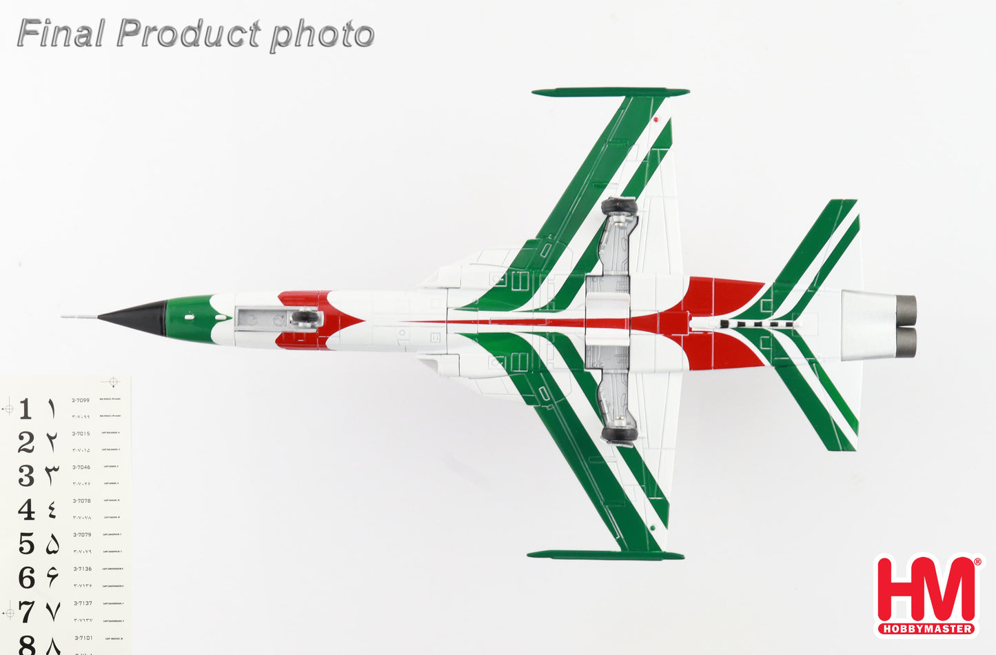 1/72 F-5E "IIAF Golden Crown" IIAF 1970s (with Decals for No1. to No.8 Planes)