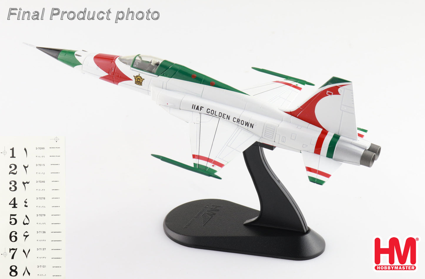 1/72 F-5E "IIAF Golden Crown" IIAF 1970s (with Decals for No1. to No.8 Planes)
