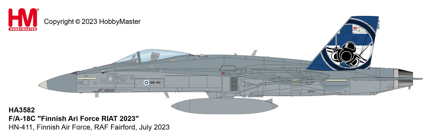 1/72 F/A-18C "Finnish Arir Force RIAT 2023" HN-411 Finnish Air Force RAF Fairford July 2023