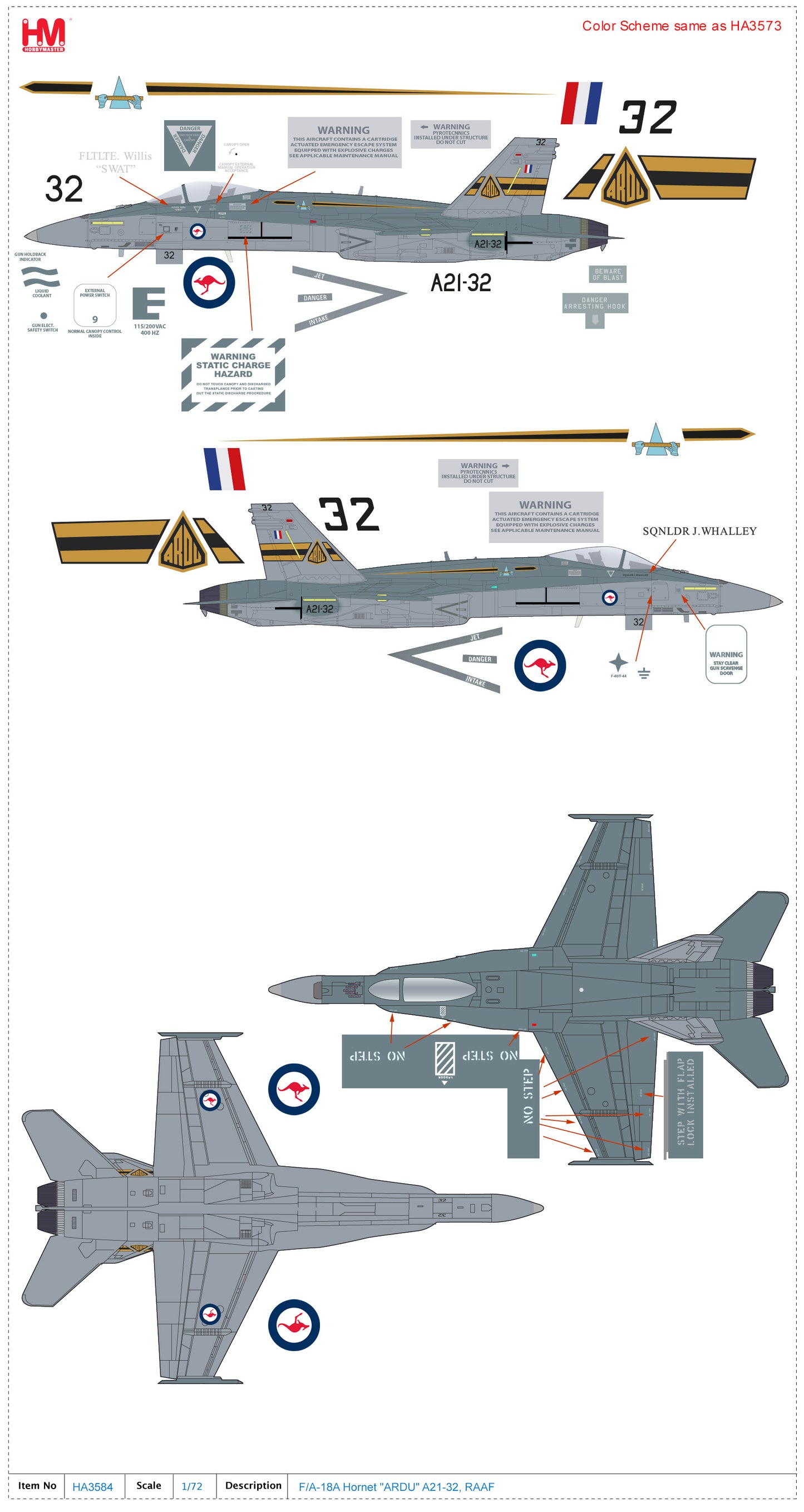 1/72 F/A-18A Hornet "ARDU" A21-32 RAAF